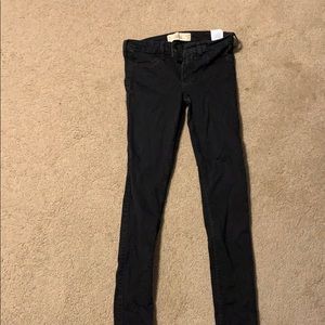 Black Hollister Long Super Skinny Jeans